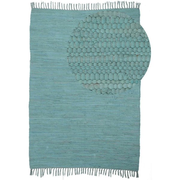 carpetfine Teppich Kelim Chindi uni, auch als Läufer, rechteckig, Höhe: 5 mm, Wendeteppich, reine Baumwolle, handgewebt, Uni-Farben, mit Fransen
