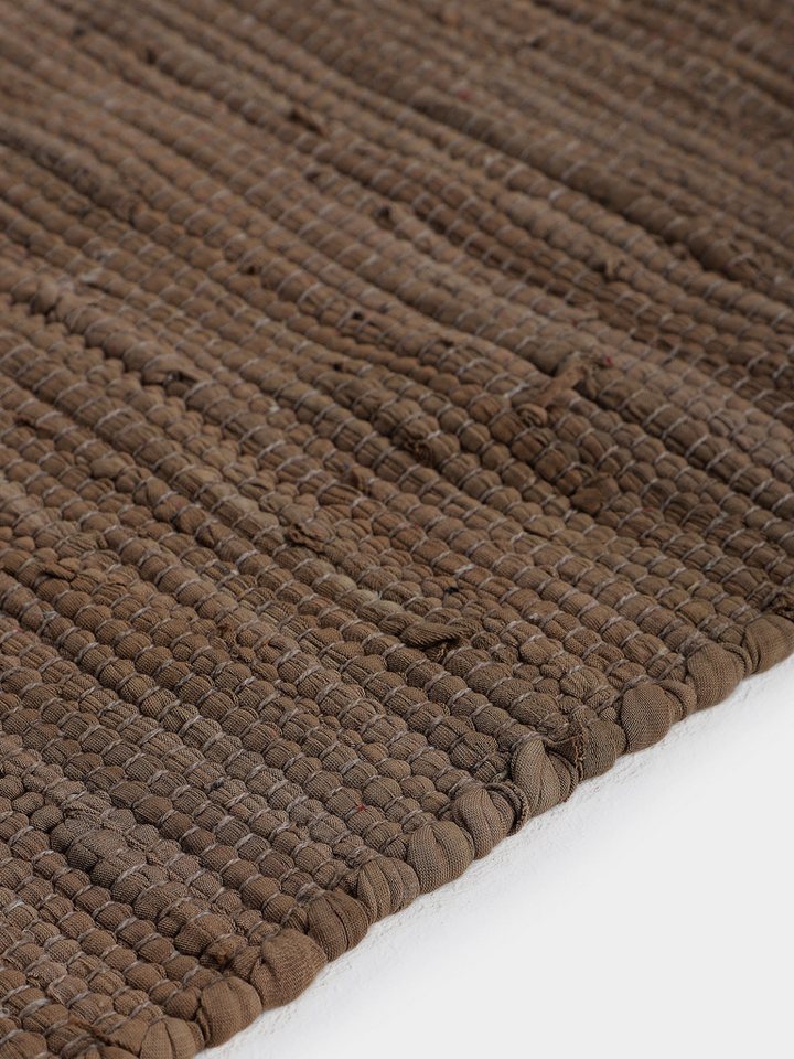 carpetfine Teppich Kelim Chindi uni, auch als Läufer, rechteckig, Höhe: 5 mm, Wendeteppich, reine Baumwolle, handgewebt, Uni-Farben, mit Fransen – Bild 5 von 5