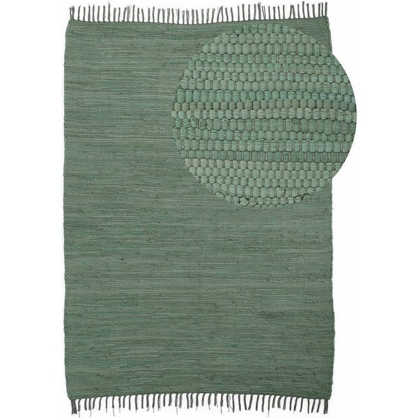 carpetfine Teppich Kelim Chindi uni, auch als Läufer, rechteckig, Höhe: 5 mm, Wendeteppich, reine Baumwolle, handgewebt, Uni-Farben, mit Fransen