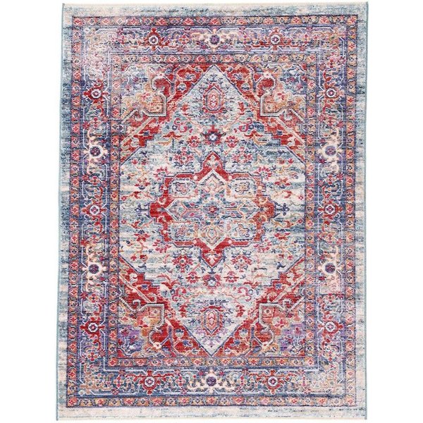 carpetfine Teppich Phoenix, rechteckig, Höhe: 6 mm, Vintage Orient Look, mit Fransen, Wohnzimmer