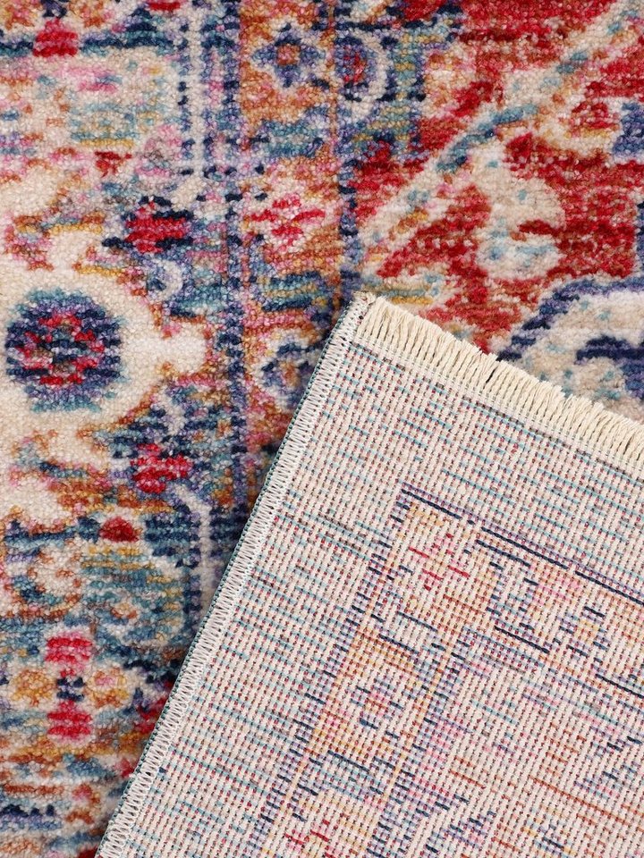 carpetfine Teppich Phoenix, rechteckig, Höhe: 6 mm, Vintage Orient Look, mit Fransen, Wohnzimmer – Bild 3 von 5