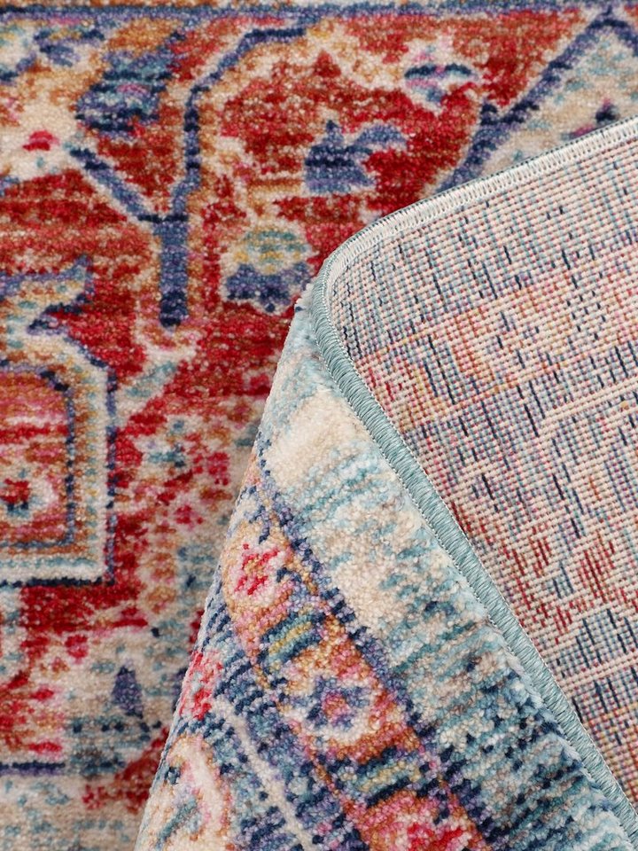 carpetfine Teppich Phoenix, rechteckig, Höhe: 6 mm, Vintage Orient Look, mit Fransen, Wohnzimmer – Bild 4 von 5
