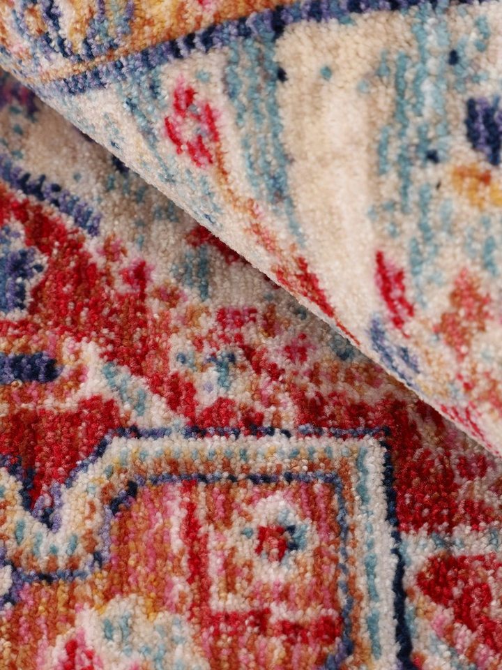 carpetfine Teppich Phoenix, rechteckig, Höhe: 6 mm, Vintage Orient Look, mit Fransen, Wohnzimmer – Bild 5 von 5