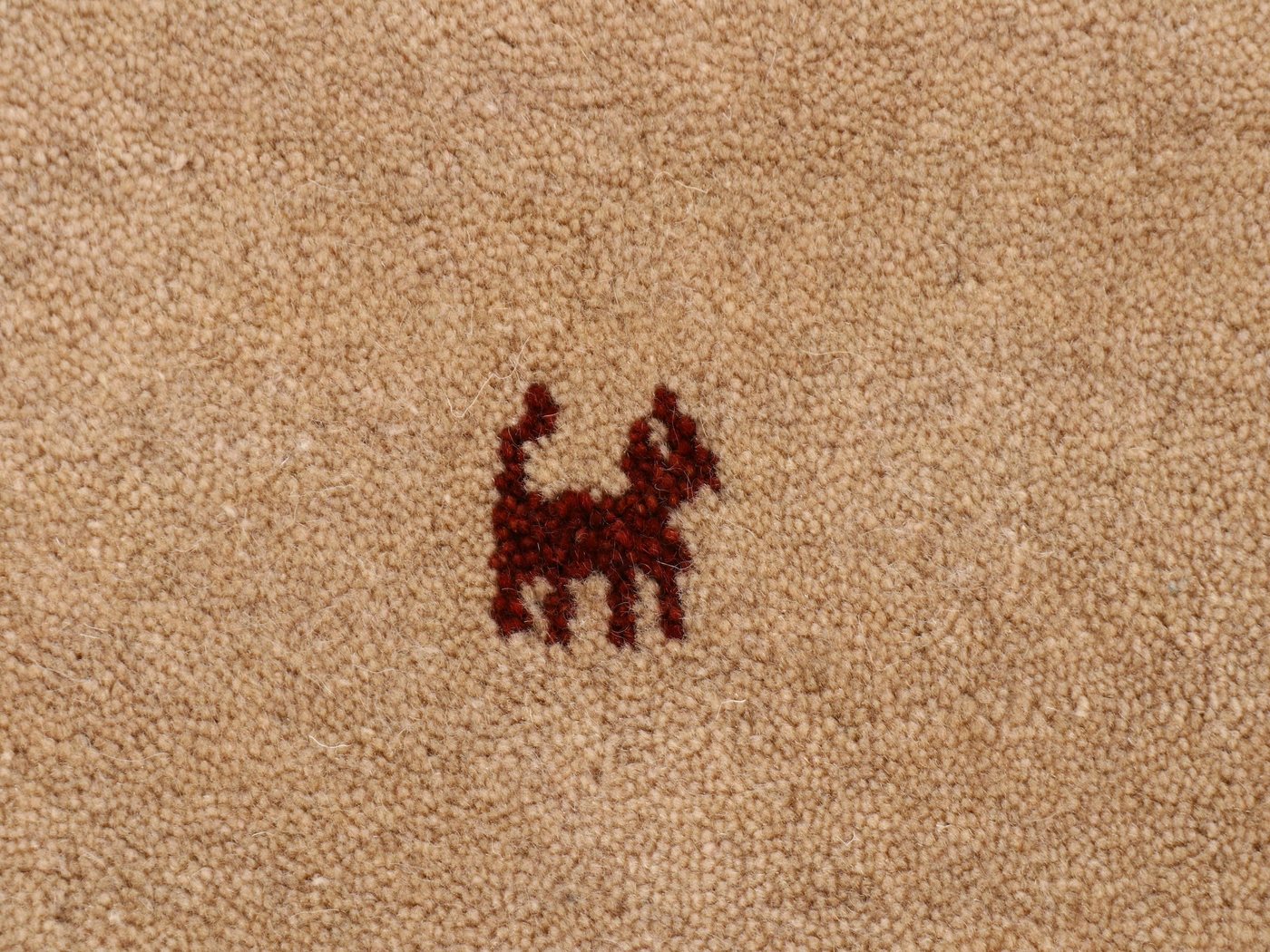 carpetfine Wollteppich Gabbeh Uni, auch als Läufer und Rund erhältlich, rund, Höhe: 15 mm, reine Wolle, handgewebt, Gabbeh Loom Tiermotiv, große Farbauswahl – Bild 3 von 5