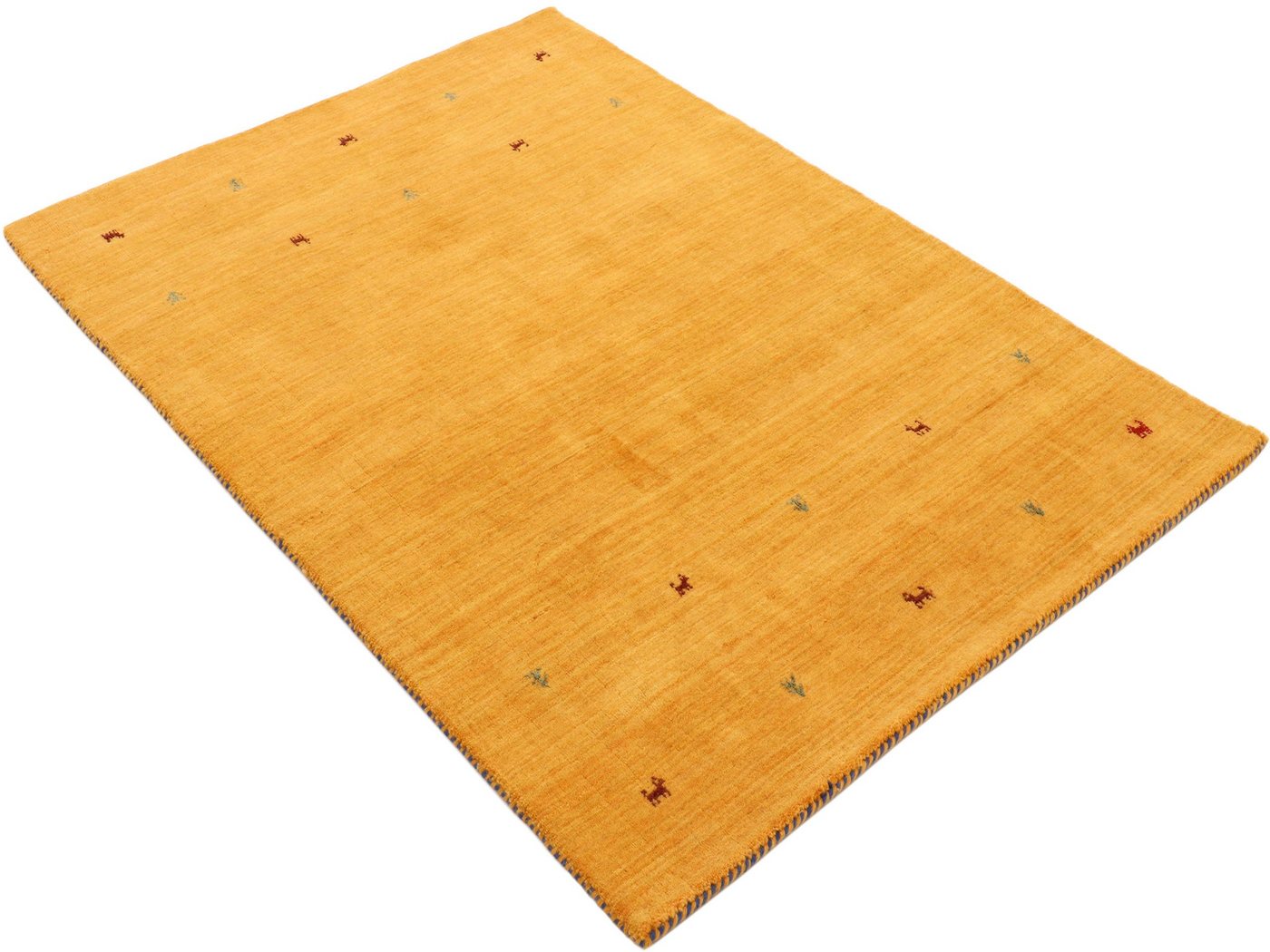 carpetfine Wollteppich Gabbeh Uni, auch als Läufer und Rund erhältlich, rechteckig, Höhe: 15 mm, reine Wolle, handgewebt, Gabbeh Loom Tiermotiv, große Farbauswa – Bild 2 von 5
