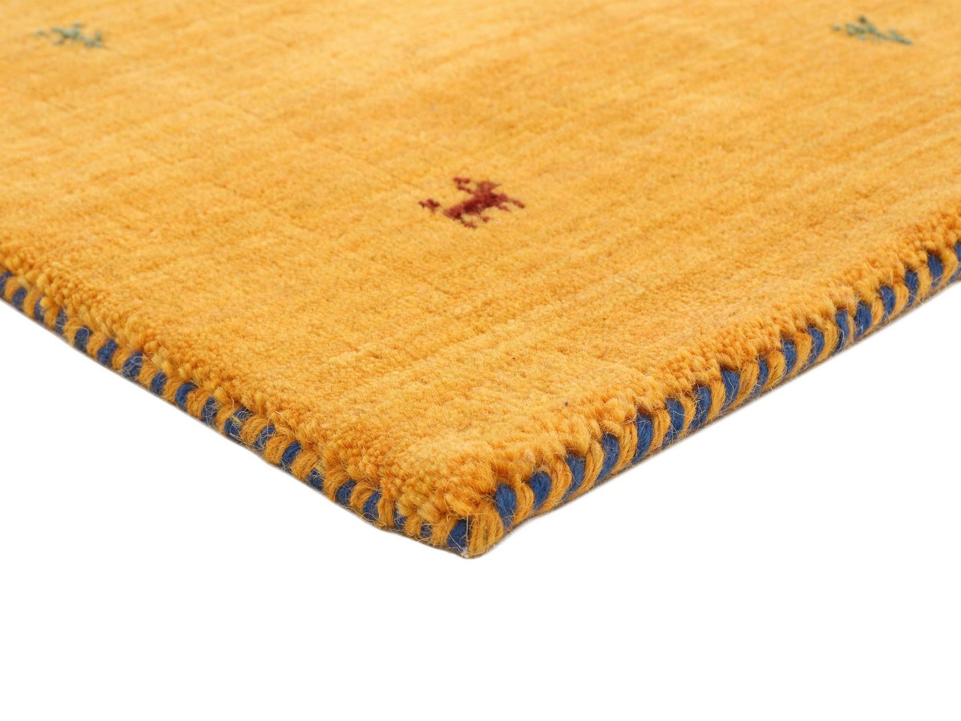 carpetfine Wollteppich Gabbeh Uni, auch als Läufer und Rund erhältlich, rechteckig, Höhe: 15 mm, reine Wolle, handgewebt, Gabbeh Loom Tiermotiv, große Farbauswa – Bild 3 von 5