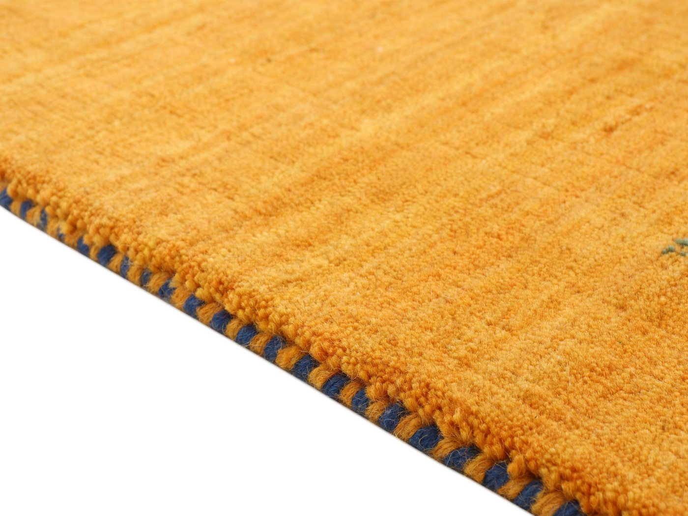 carpetfine Wollteppich Gabbeh Uni, auch als Läufer und Rund erhältlich, rechteckig, Höhe: 15 mm, reine Wolle, handgewebt, Gabbeh Loom Tiermotiv, große Farbauswa – Bild 4 von 5