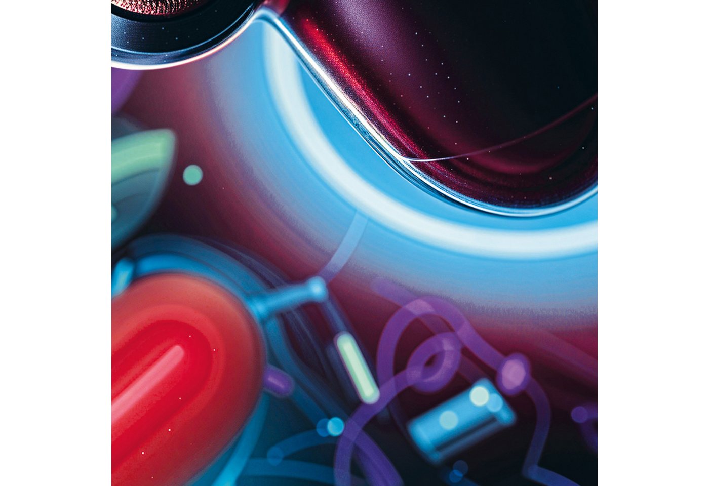 Carpetia Designteppich Gaming Style, rund, Höhe: 5 mm, mit grafischen Gaming-Motiven in Neon-Optik – Bild 3 von 5