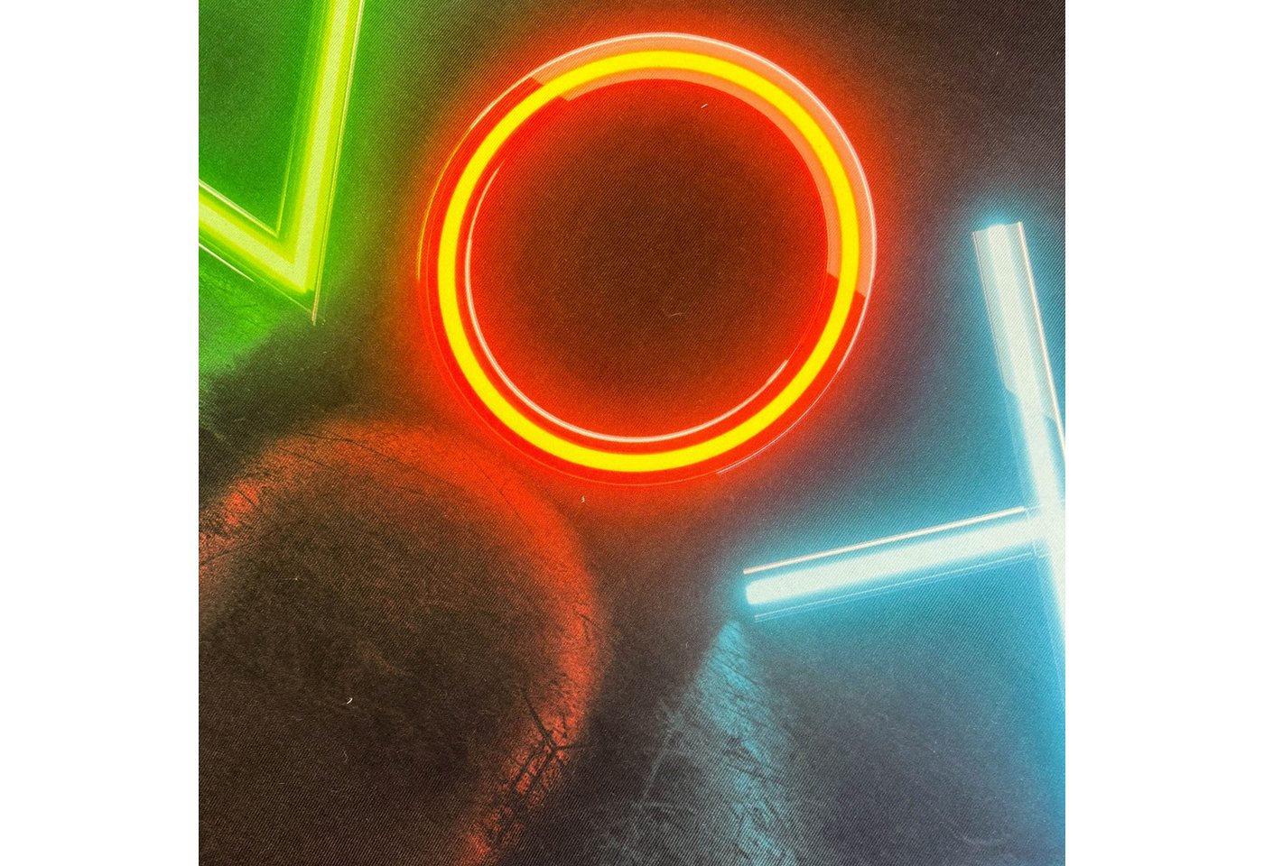 Carpetia Designteppich Gaming Style, rund, Höhe: 5 mm, mit grafischen Gaming-Motiven in Neon-Optik – Bild 5 von 5