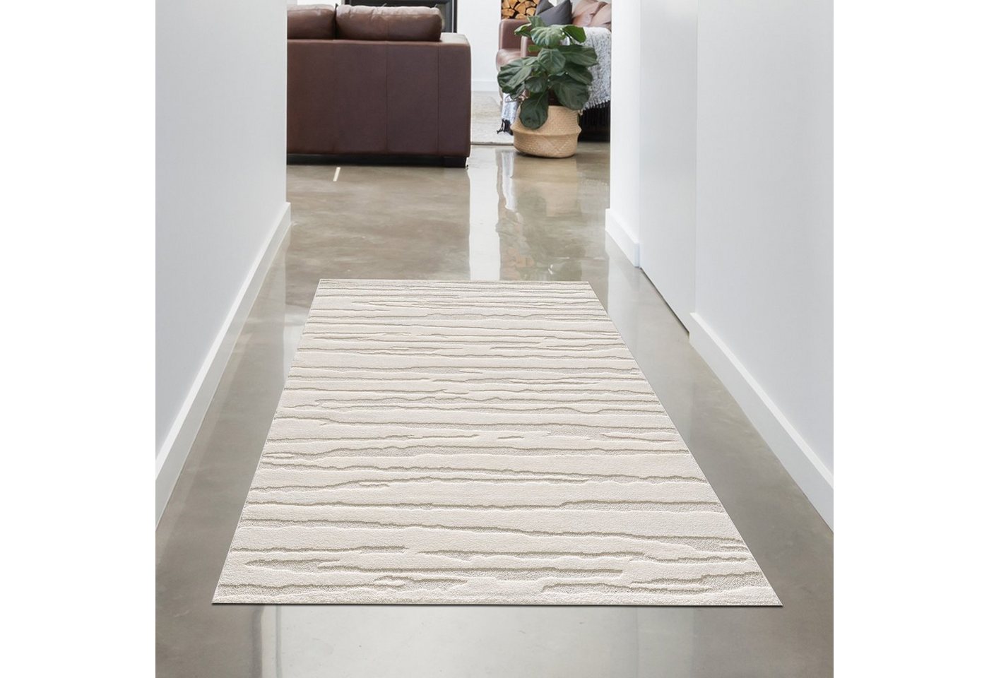 Carpetia Designteppich Kurzflor Teppich mit 3D-Effekt, rechteckig, Höhe: 14 mm, weich, pflegeleicht und für Fußbodenheizung geeignet – Bild 2 von 5