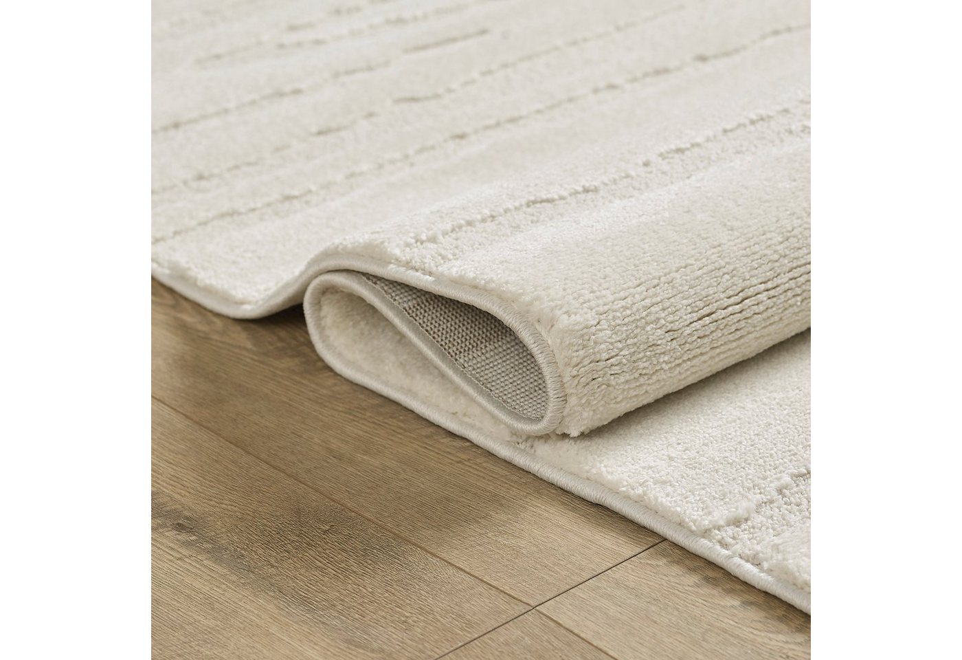 Carpetia Designteppich Kurzflor Teppich mit 3D-Effekt, rechteckig, Höhe: 14 mm, weich, pflegeleicht und für Fußbodenheizung geeignet – Bild 4 von 5