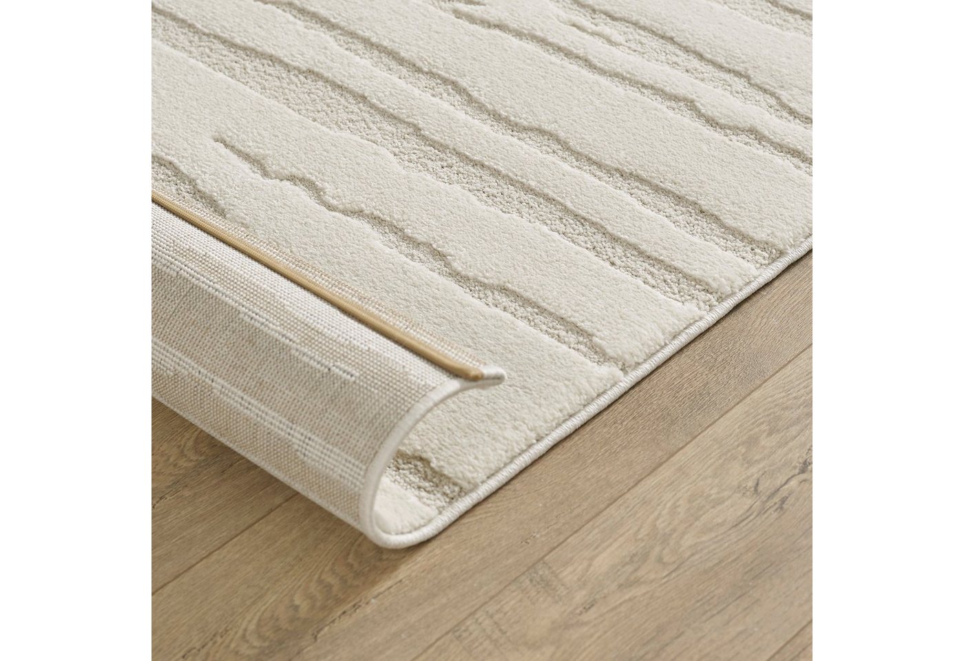 Carpetia Designteppich Kurzflor Teppich mit 3D-Effekt, rechteckig, Höhe: 14 mm, weich, pflegeleicht und für Fußbodenheizung geeignet – Bild 5 von 5