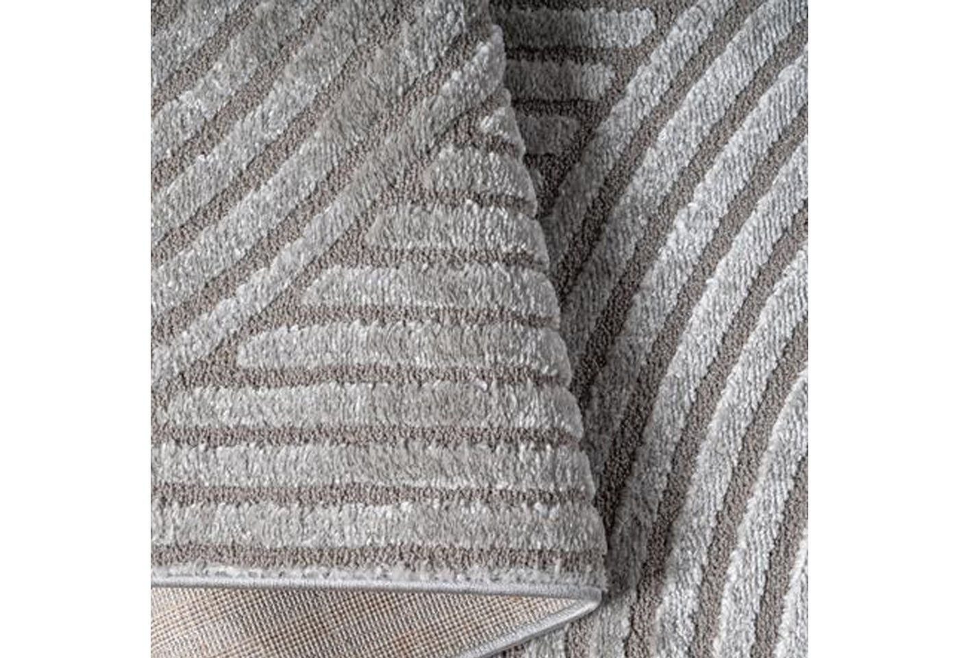 Carpetia Designteppich Kurzflor Teppich mit 3D-Effekt, rechteckig, Höhe: 14 mm, weich, pflegeleicht und für Fußbodenheizung geeignet – Bild 4 von 4