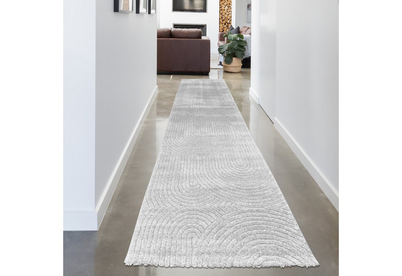Carpetia Designteppich Kurzflor Teppich mit 3D-Effekt, rechteckig, Höhe: 14 mm, weich, pflegeleicht und für Fußbodenheizung geeignet – Bild 3 von 5