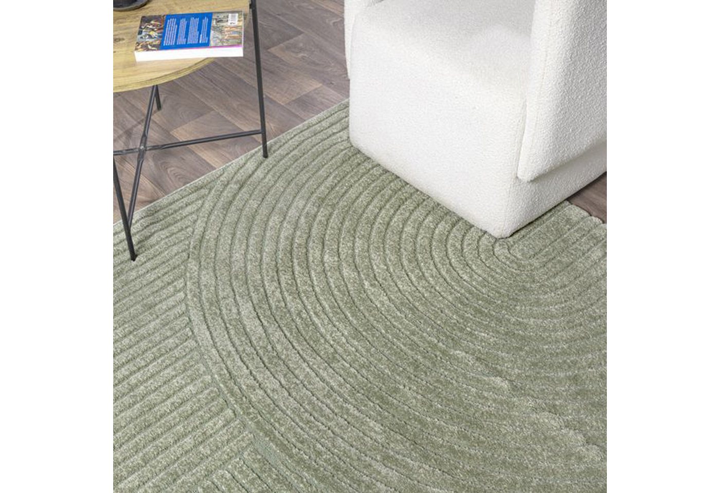 Carpetia Designteppich Kurzflor Teppich mit 3D-Effekt, rechteckig, Höhe: 14 mm, weich, pflegeleicht und für Fußbodenheizung geeignet – Bild 3 von 5