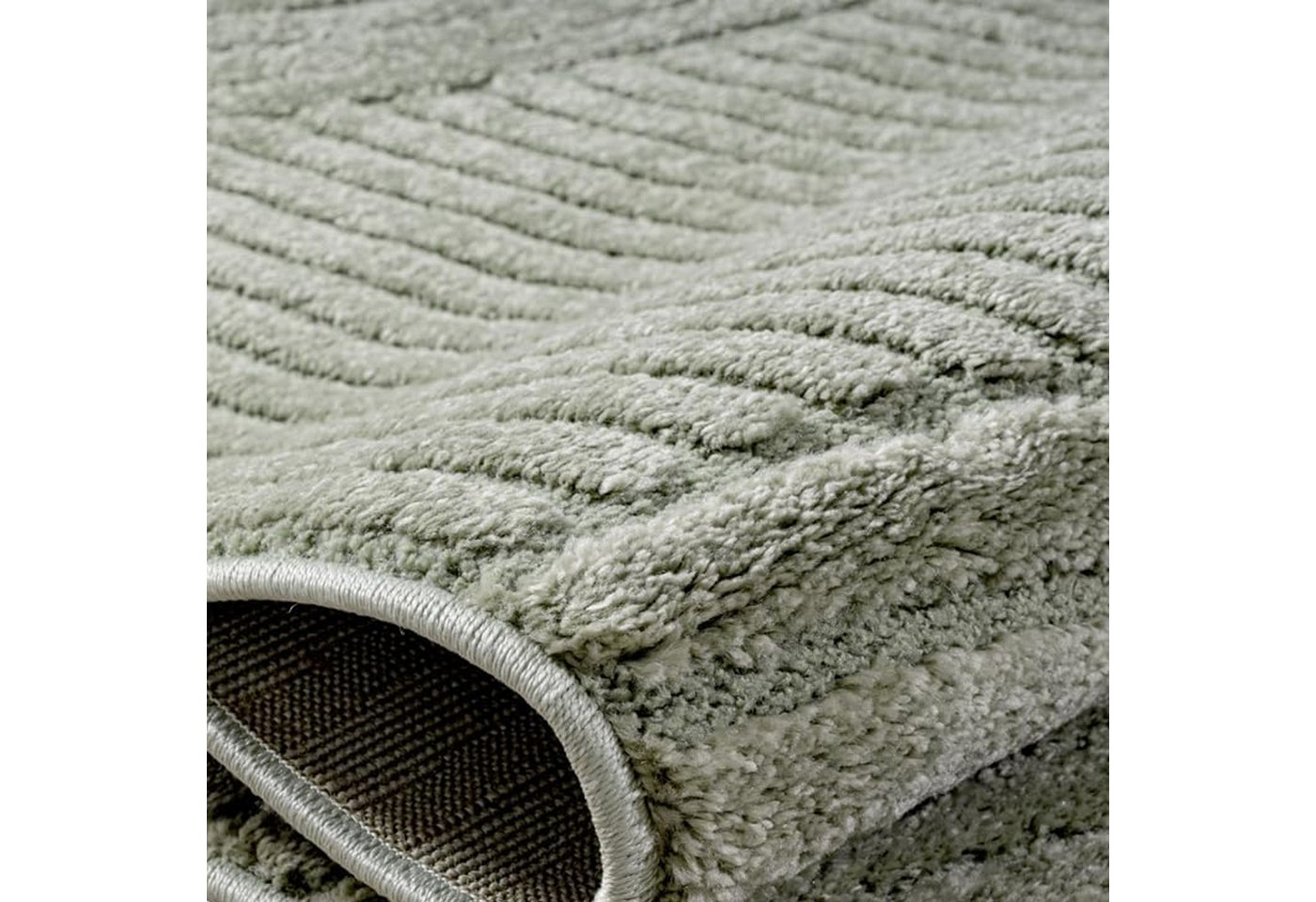 Carpetia Designteppich Kurzflor Teppich mit 3D-Effekt, rechteckig, Höhe: 14 mm, weich, pflegeleicht und für Fußbodenheizung geeignet – Bild 5 von 5