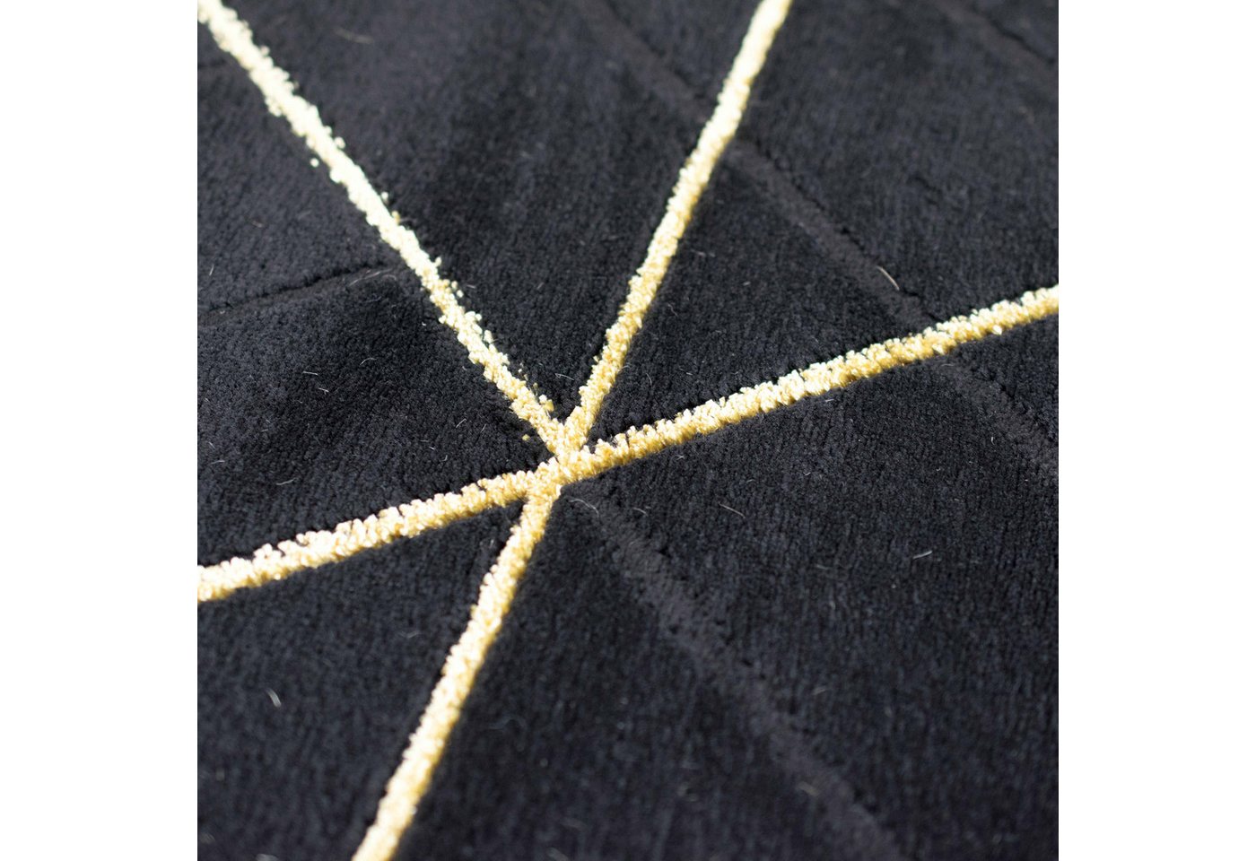 Carpetia Designteppich Modernes Glanzfaser-Design, rechteckig, Höhe: 12 mm, pflegeleicht, strapazierfähig, mit Glanzfasern – Bild 4 von 5