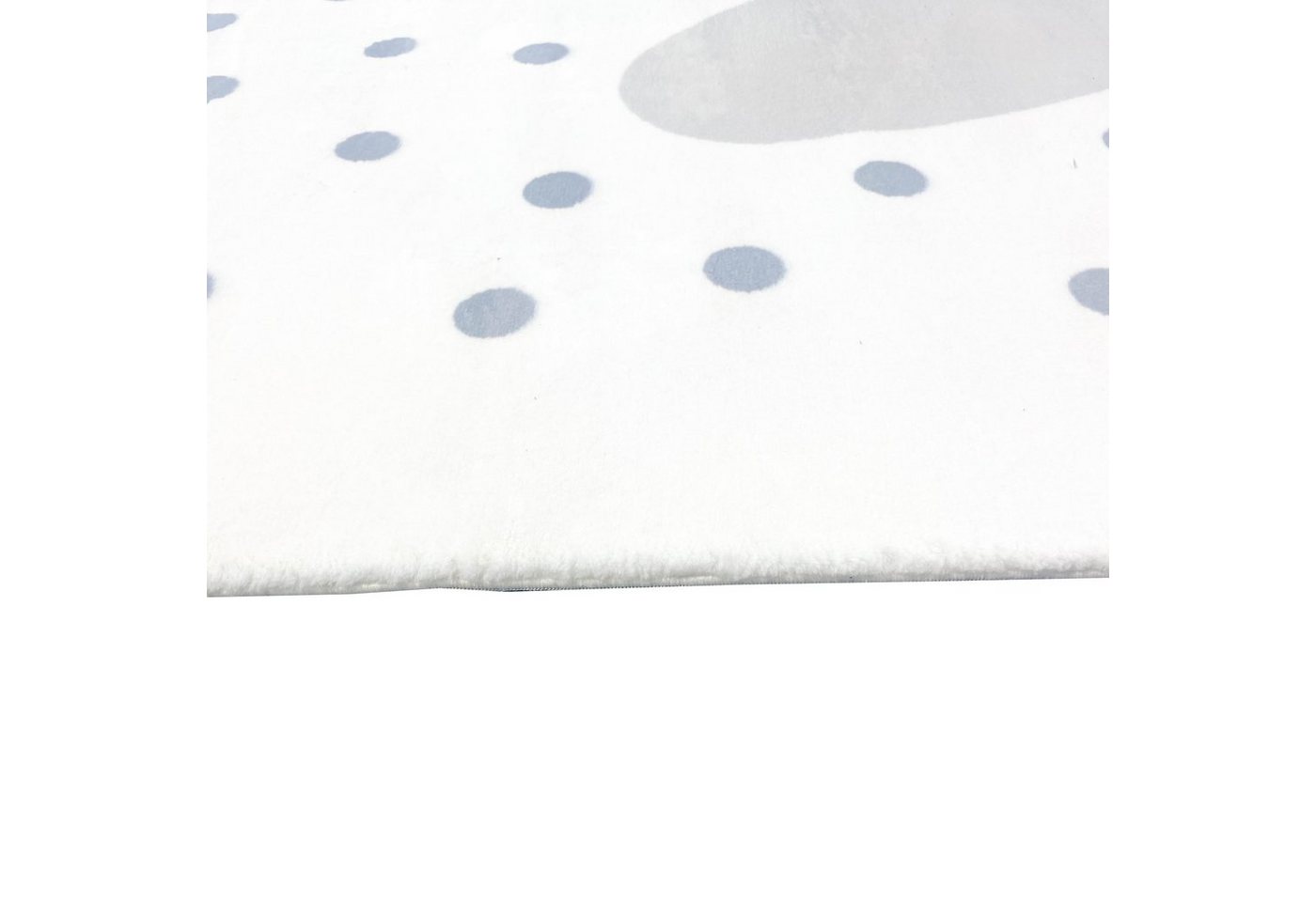 Carpetia Kinderteppich Kinderzimmer-Teppich mit Herz-Pünktchen creme grau, rechteckig, Höhe: 18 mm – Bild 4 von 5