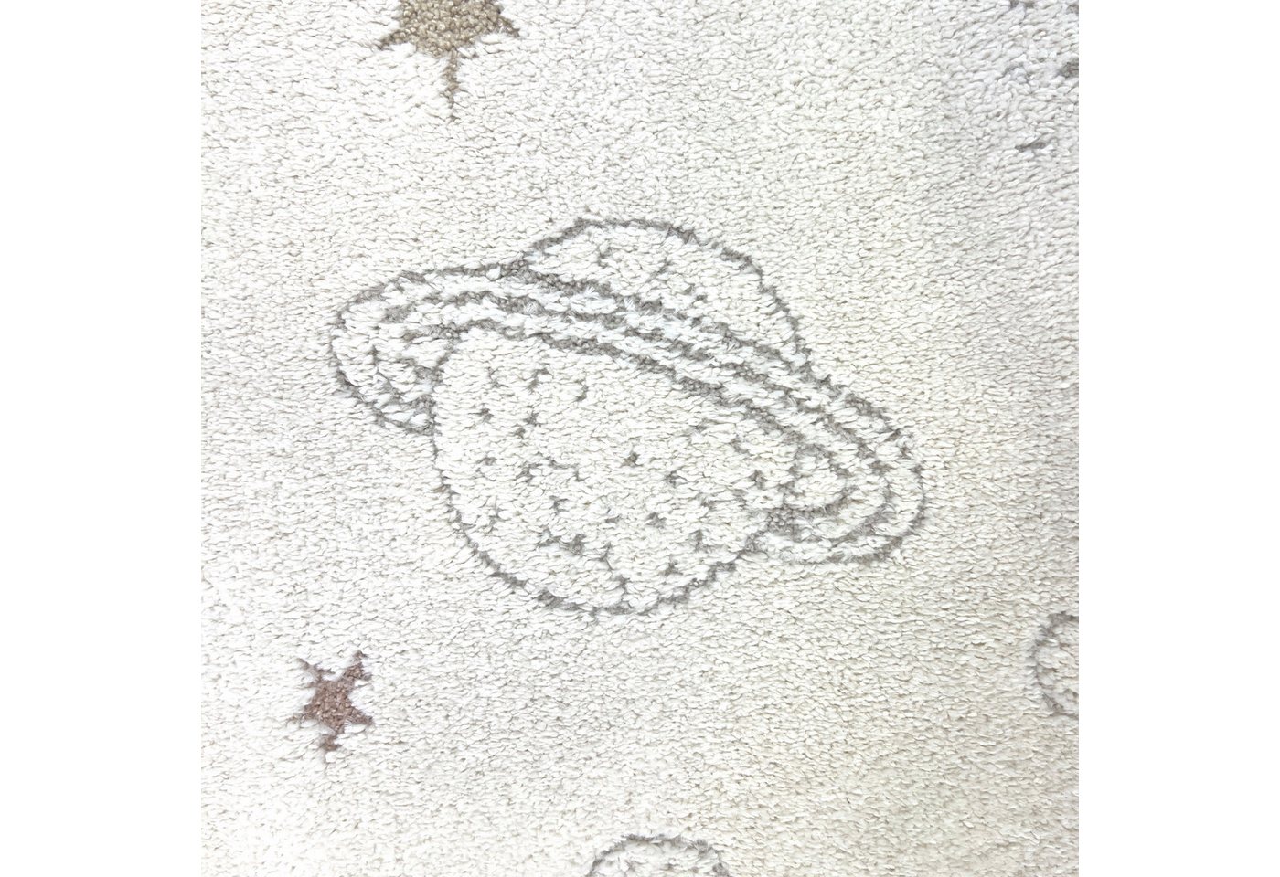 Carpetia Kinderteppich Modern Spielteppich, rund, Höhe: 14 mm, Hoch-Tief 3D Effekt Pflegeleicht Allergikergeeignet – Bild 4 von 4
