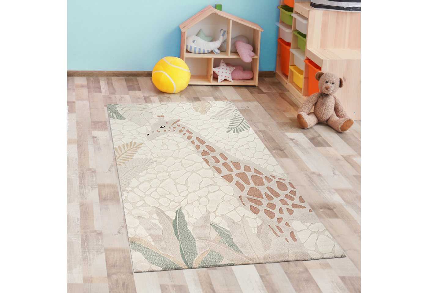 Carpetia Kinderteppich Modern Spielteppich, rechteckig, Höhe: 14 mm, Hoch-Tief 3D Effekt Pflegeleicht Allergikergeeignet – Bild 2 von 5