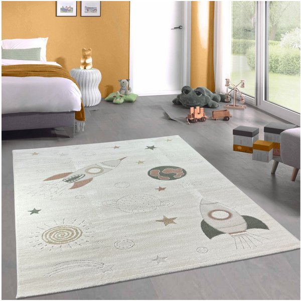 Carpetia Kinderteppich Modern Spielteppich, rechteckig, Höhe: 14 mm, Hoch-Tief 3D Effekt Pflegeleicht Allergikergeeignet