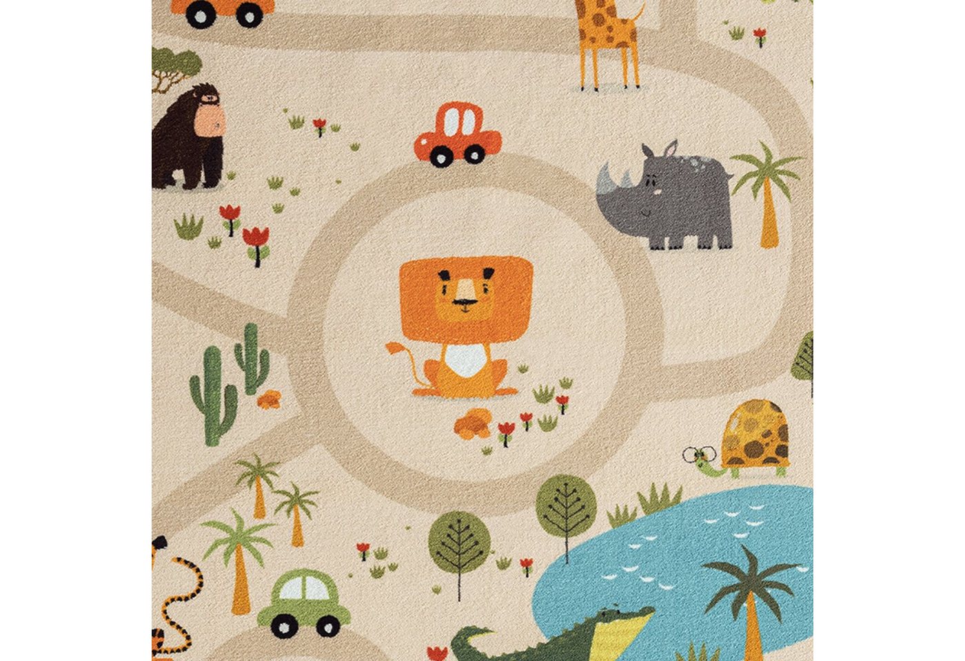 Carpetia Kinderteppich Spielteppich, rechteckig, Höhe: 4 mm, pflegeleicht, strapazierfähig, rutschhemmend – Bild 3 von 5