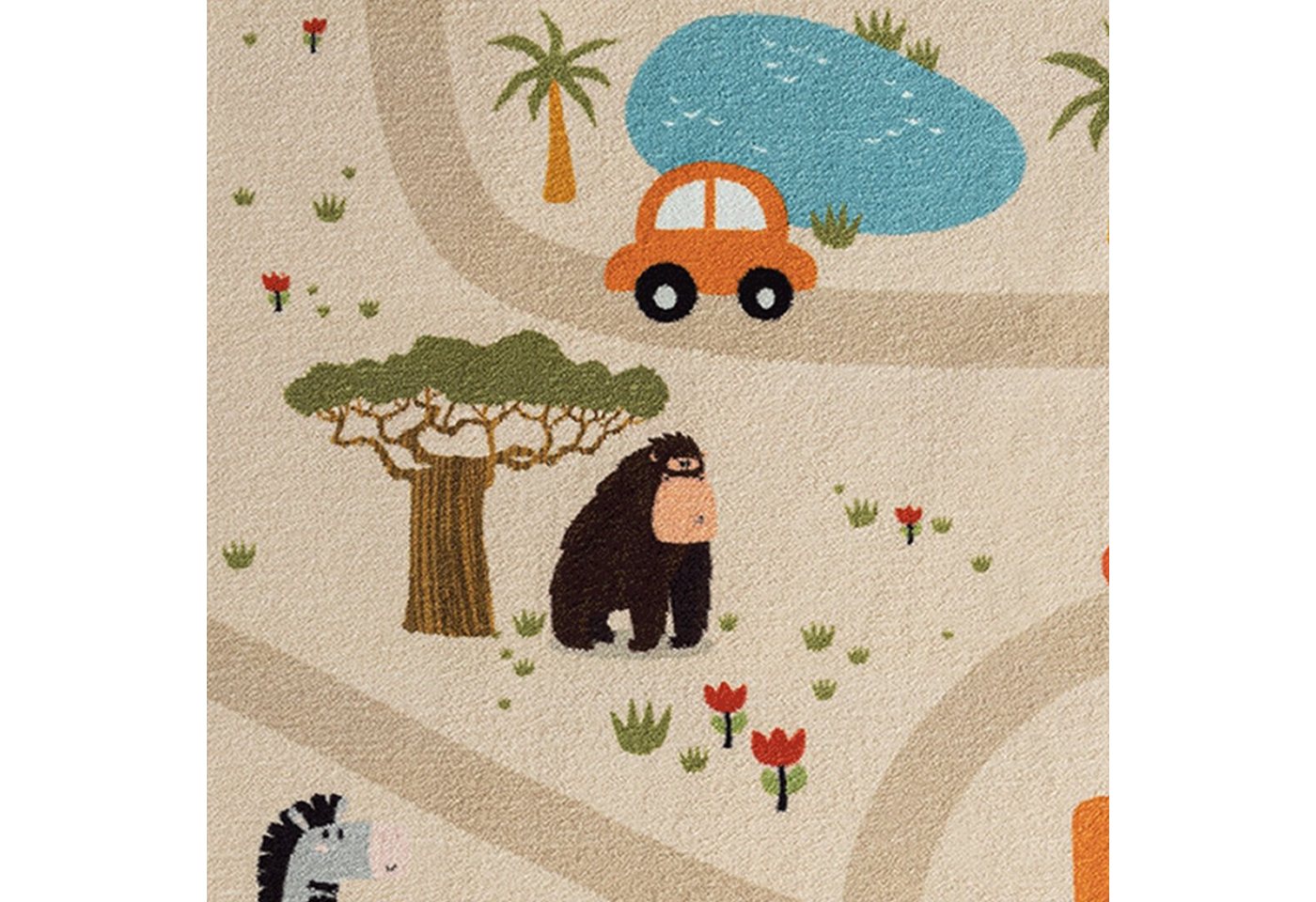 Carpetia Kinderteppich Spielteppich, rechteckig, Höhe: 4 mm, pflegeleicht, strapazierfähig, rutschhemmend – Bild 5 von 5