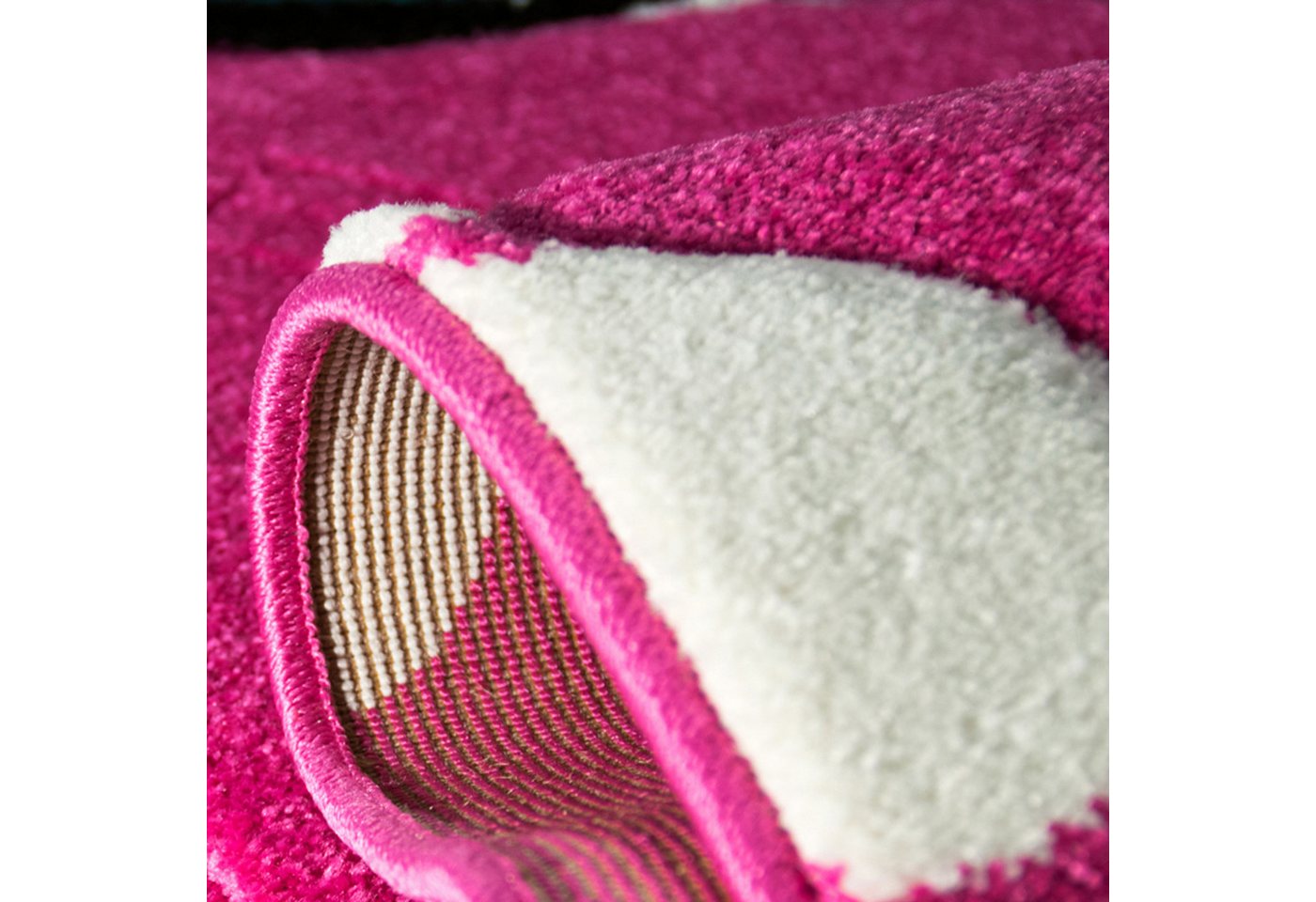 Carpetia Kinderteppich Verspieltes 3D-Motivdesign, rechteckig, Höhe: 13 mm, pflegeleicht, strapazierfähig, handgearbeiteter Konturenschnitt – Bild 5 von 5