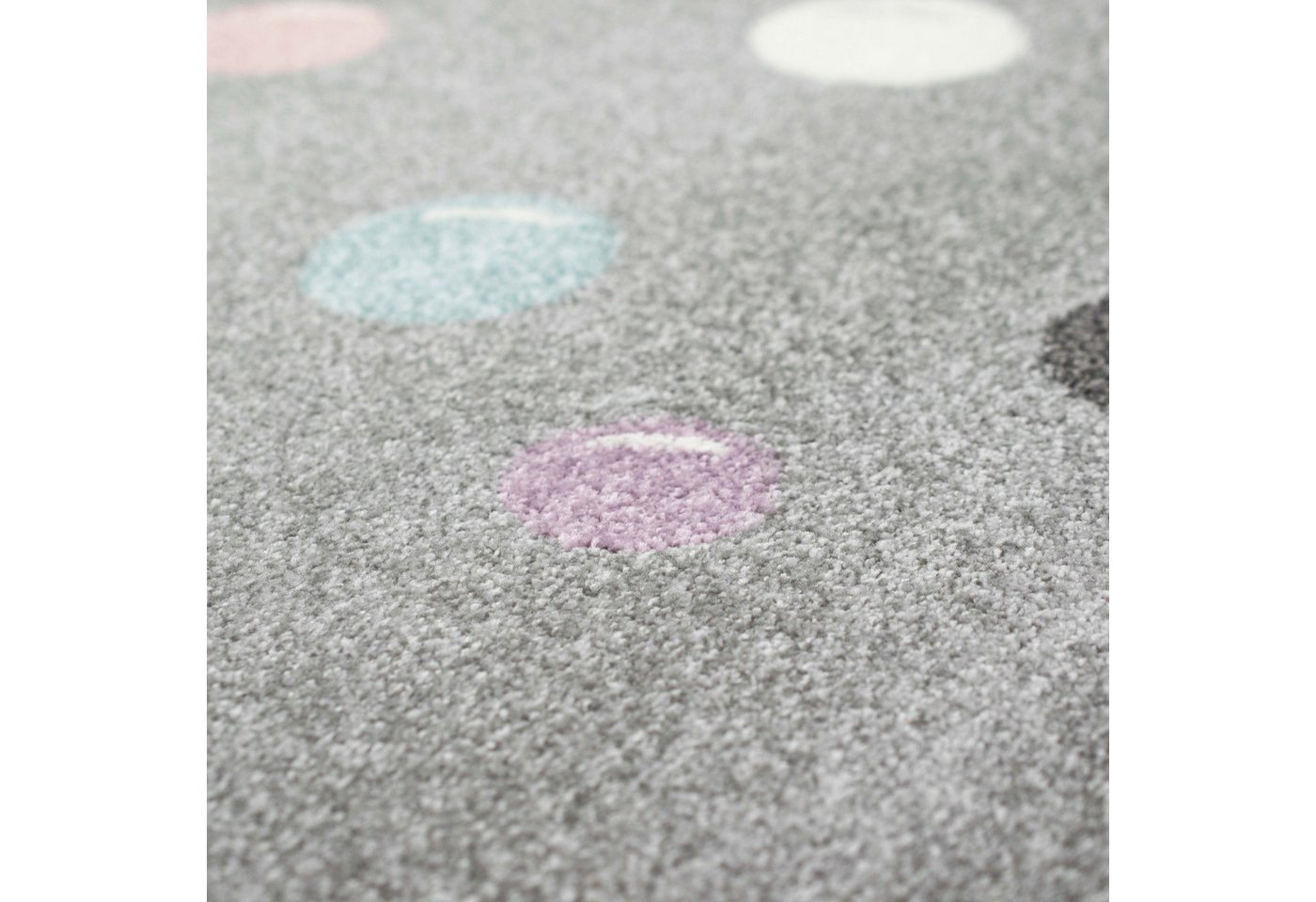 Carpetia Kinderteppich Verspieltes Motivdesign, rechteckig, Höhe: 13 mm, pflegeleicht, strapazierfähig, handgearbeiteter Konturenschnitt – Bild 2 von 5