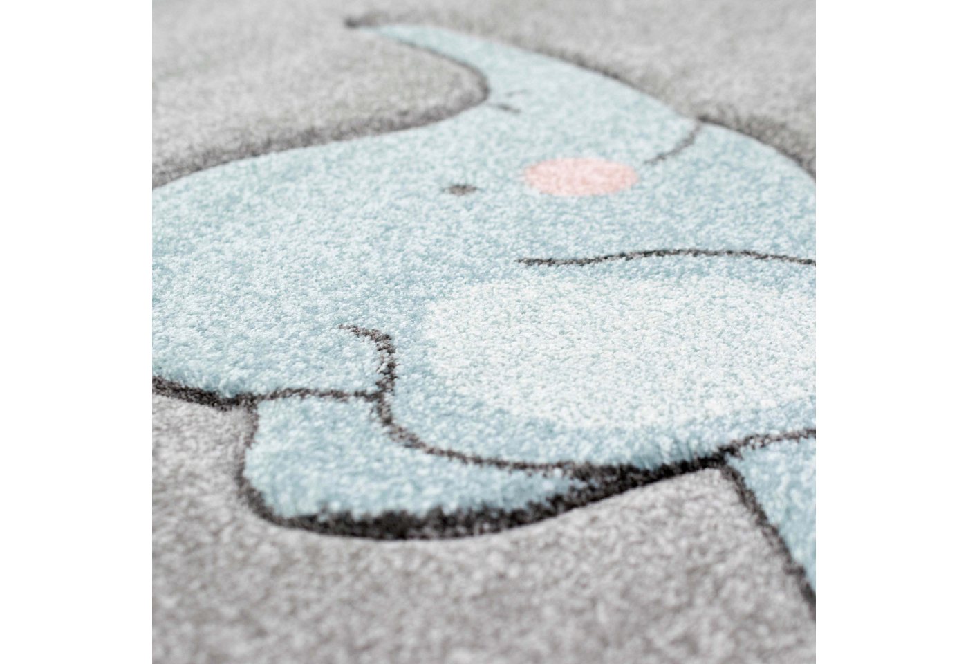 Carpetia Kinderteppich Verspieltes Motivdesign, rechteckig, Höhe: 13 mm, pflegeleicht, strapazierfähig, handgearbeiteter Konturenschnitt – Bild 4 von 5
