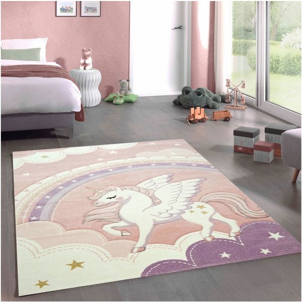 Carpetia Kinderteppich Verspieltes Motivdesign, rechteckig, Höhe: 13 mm, pflegeleicht, strapazierfähig, handgearbeiteter Konturenschnitt
