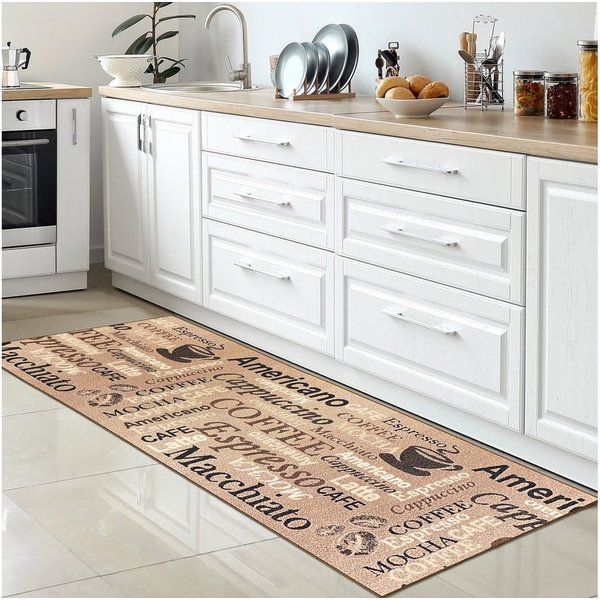 Carpetia Küchenläufer Küchenteppich Modern, rechteckig, Höhe: 5 mm, rutschhemmender Rücken, pflegeleicht, robust