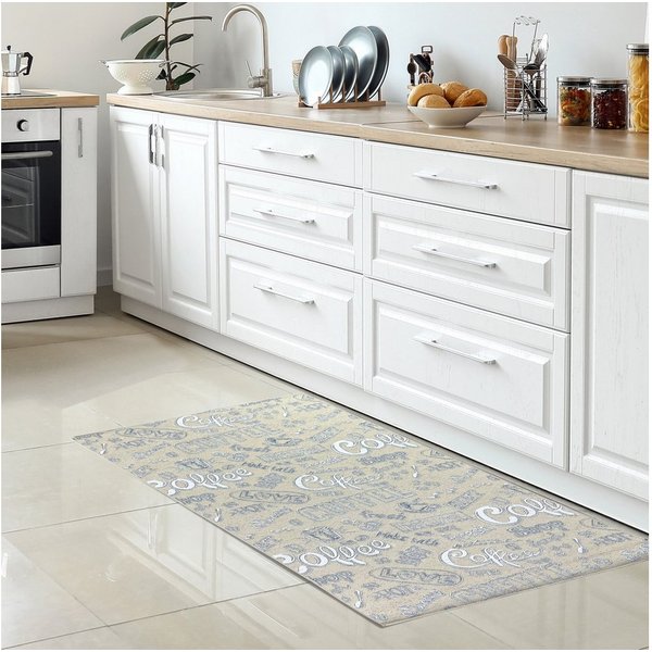 Carpetia Küchenläufer Küchenteppich Modern, rechteckig, Höhe: 5 mm, rutschhemmender Rücken, pflegeleicht, robust