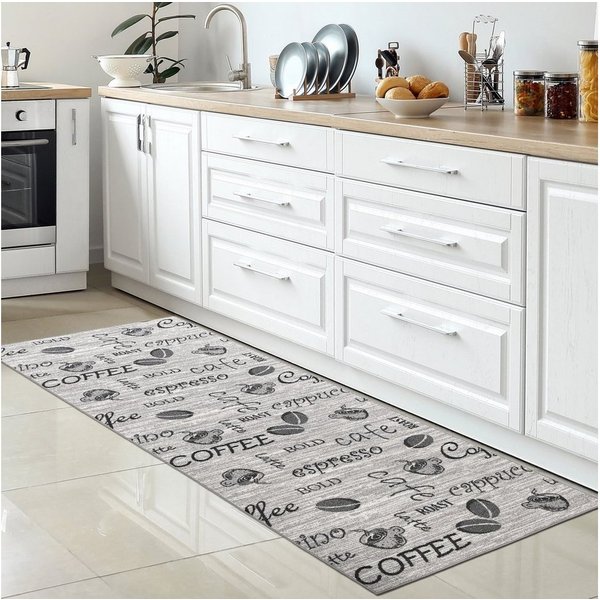 Carpetia Küchenläufer Küchenteppich Modern, rechteckig, Höhe: 5 mm, rutschhemmender Rücken, pflegeleicht, robust