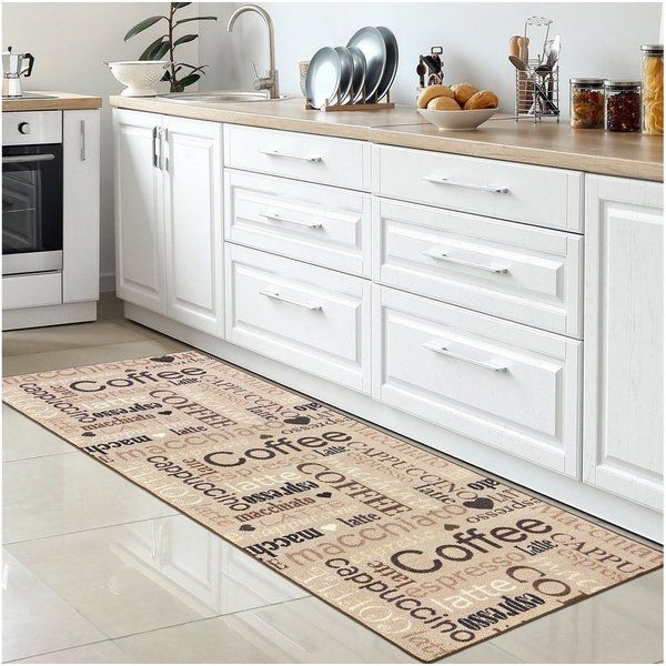 Carpetia Küchenläufer Küchenteppich Modern, rechteckig, Höhe: 5 mm, rutschhemmender Rücken, pflegeleicht, robust