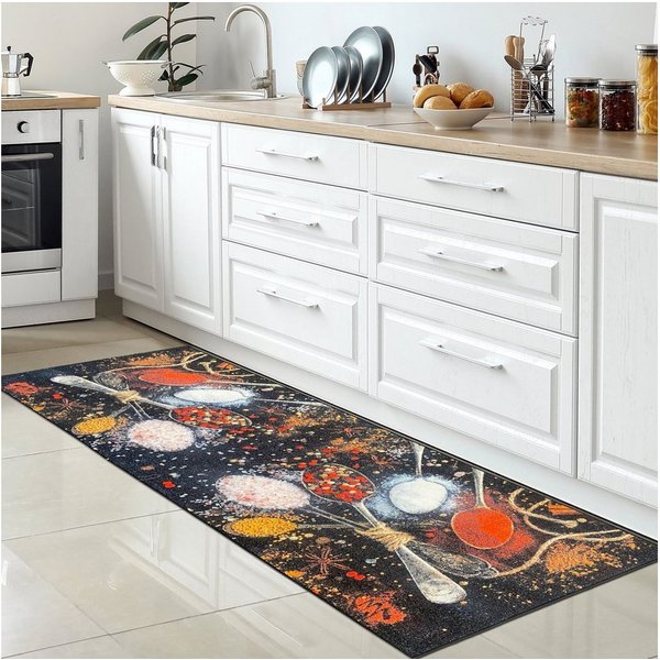 Carpetia Küchenläufer Küchenteppich Modern, rechteckig, Höhe: 5 mm, rutschhemmender Rücken, pflegeleicht, robust