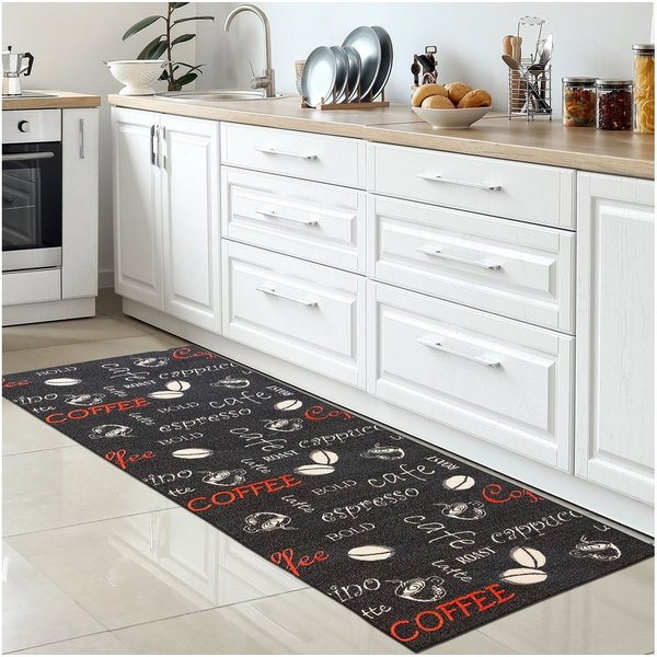 Carpetia Küchenläufer Küchenteppich Modern, rechteckig, Höhe: 5 mm, rutschhemmender Rücken, pflegeleicht, robust