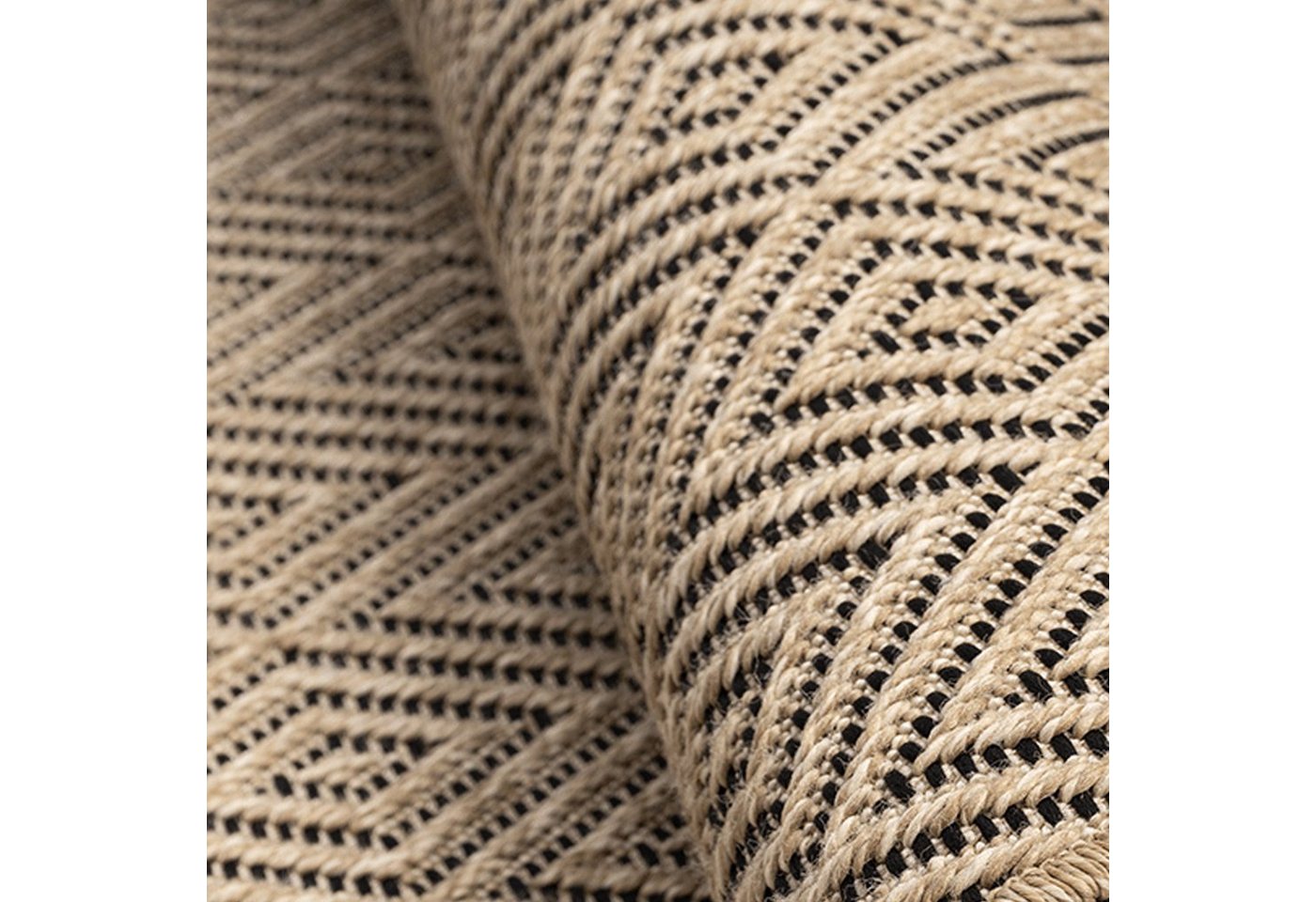Carpetia Outdoorteppich Moderner Sisal-Look, rechteckig, Höhe: 5 mm, Flachgewebe - robust und wetterfest, für Innen- und Außenbereiche – Bild 4 von 5