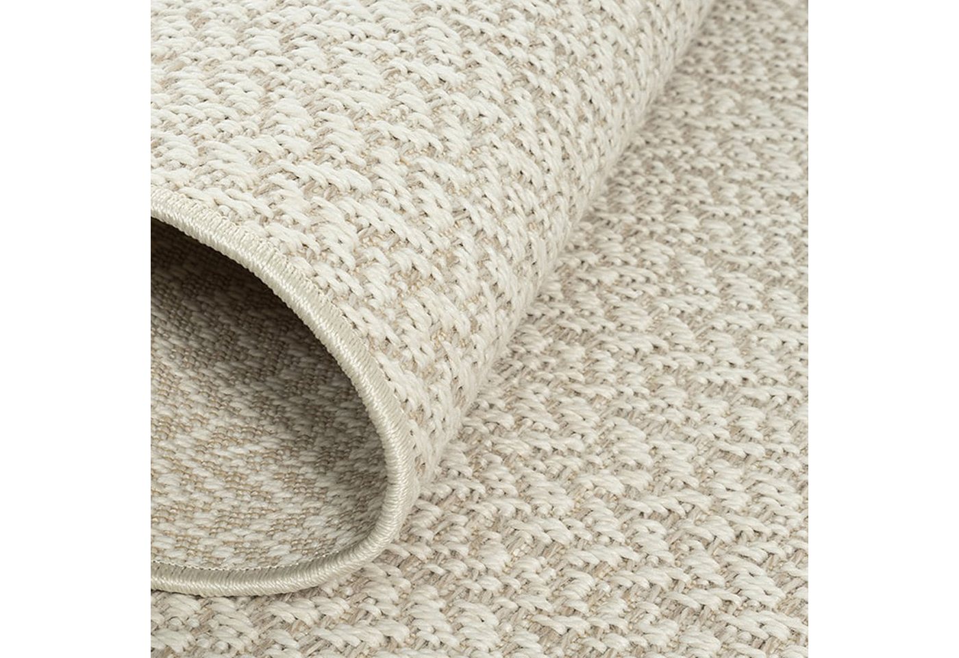 Carpetia Outdoorteppich Moderner Sisal-Look, rechteckig, Höhe: 5 mm, Flachgewebe - robust und wetterfest, für Innen- und Außenbereiche – Bild 3 von 4