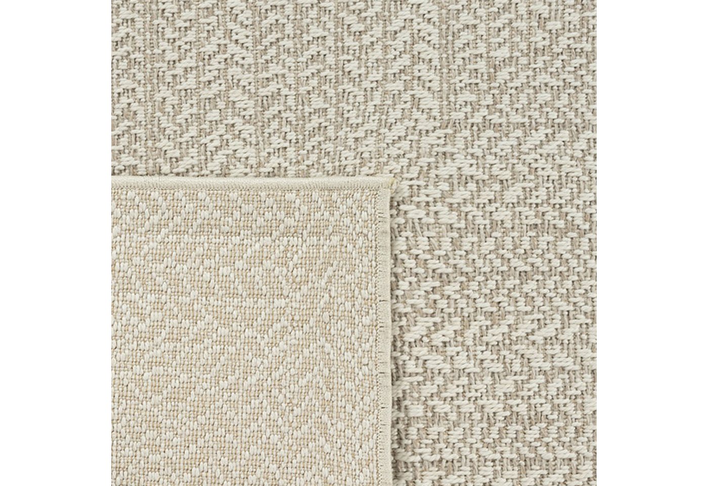 Carpetia Outdoorteppich Moderner Sisal-Look, rechteckig, Höhe: 5 mm, Flachgewebe - robust und wetterfest, für Innen- und Außenbereiche – Bild 4 von 4