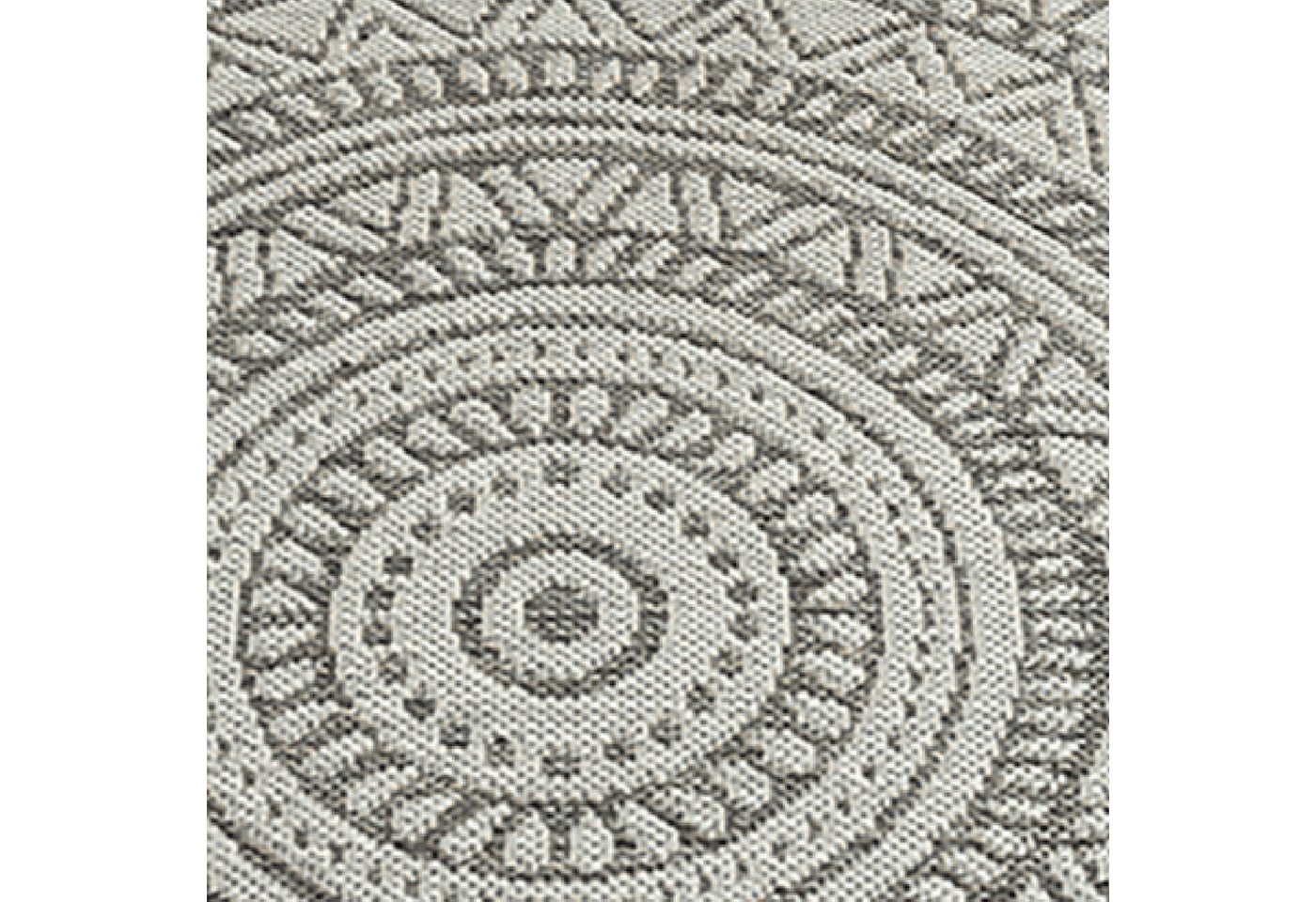 Carpetia Outdoorteppich Modernes Flachgewebe, rund, Höhe: 5 mm, pflegeleicht, wetterbeständig, für Innen- und Außenbereich geeignet – Bild 2 von 2