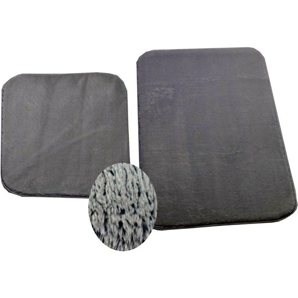 Carpetia Teppich Badematte Badgarnitur Set Duschvorleger Badteppich waschbar grau, rechteckig, Höhe: 18 mm