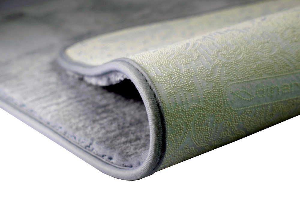 Carpetia Teppich Badematte Badgarnitur Set Duschvorleger Badteppich waschbar grau, rechteckig, Höhe: 18 mm – Bild 4 von 4