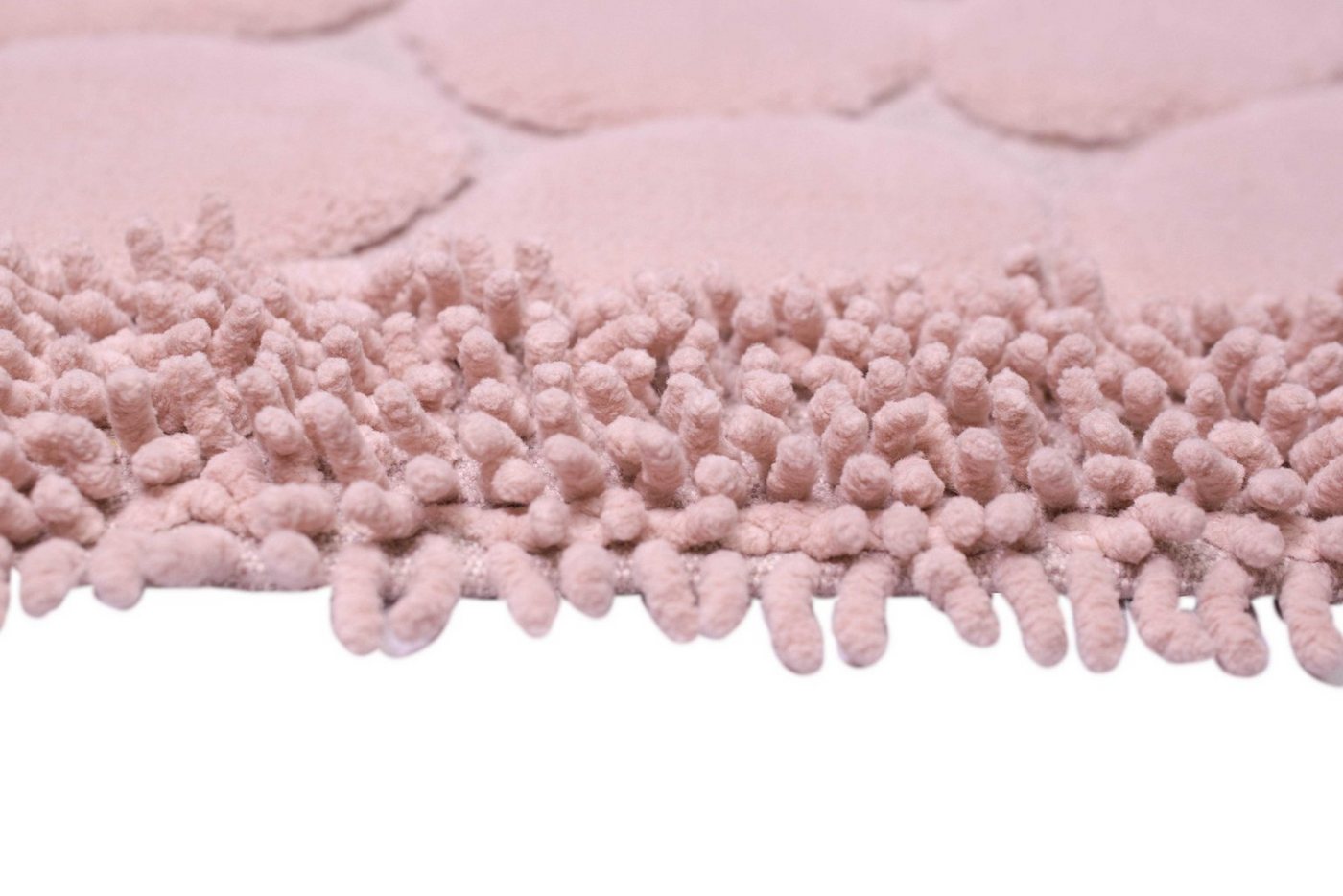 Carpetia Teppich Badematten Set 2-teilig Steinoptik rutschfest waschbar - rosa, rechteckig, Höhe: 7.5 mm – Bild 4 von 4