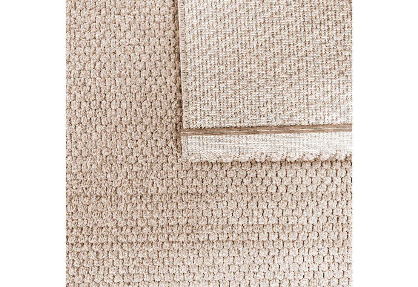 Carpetia Teppich Moderner Design Teppich Beige Schlingenstruktur zeitlos elegant, rechteckig, Höhe: 10 mm – Bild 5 von 5