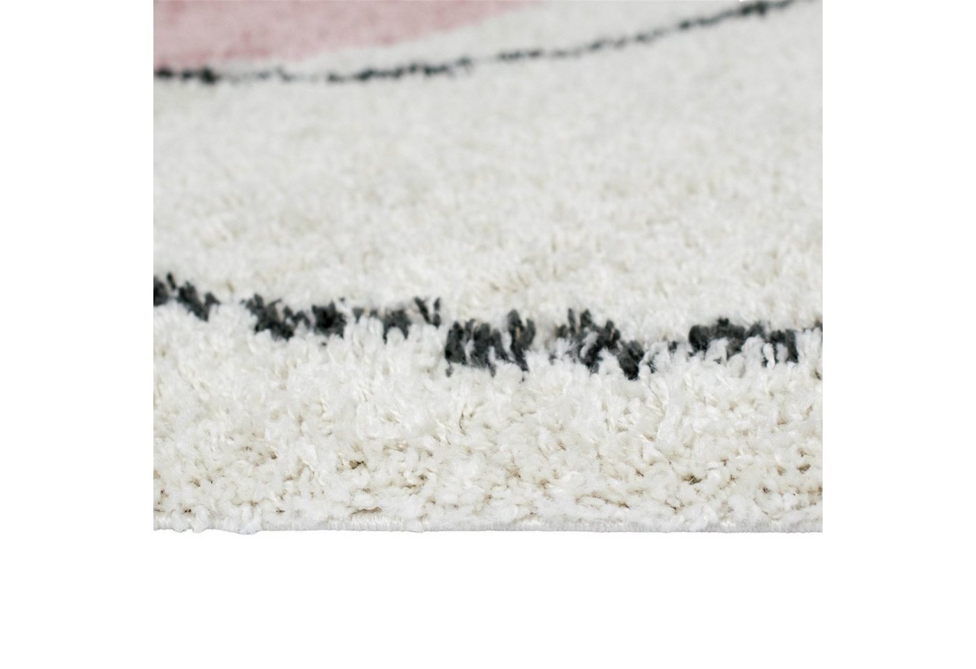 Carpetia Teppich Moderner Designerteppich mit abstrakten Mustern, creme rosa, rechteckig, Höhe: 30 mm – Bild 3 von 4