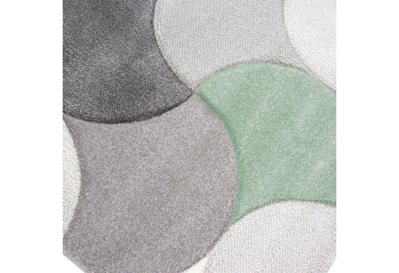 Carpetia Teppich Moderner Teppich mit Konturenschnitt, rechteckig, Höhe: 13 mm, mehrfarbiges Muster in modernen Farbkombinationen – Bild 3 von 5