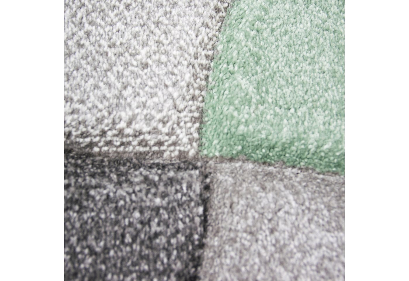 Carpetia Teppich Moderner Teppich mit Konturenschnitt, rechteckig, Höhe: 13 mm, mehrfarbiges Muster in modernen Farbkombinationen – Bild 4 von 5