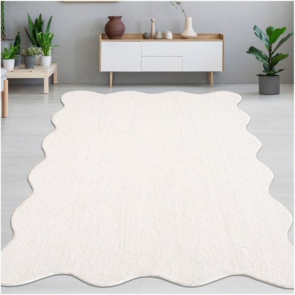 Carpetia Teppich Moderner Uni-Kurzflor, Höhe: 16 mm, kuschelig weich, waschbar, rutschhemmende Rückseite