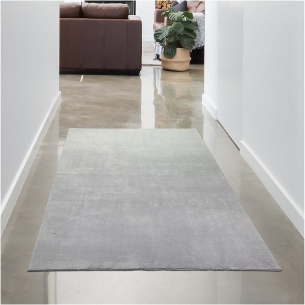 Carpetia Teppich Moderner Uni-Kurzflor, Höhe: 16 mm, kuschelig weich, waschbar, rutschhemmende Rückseite